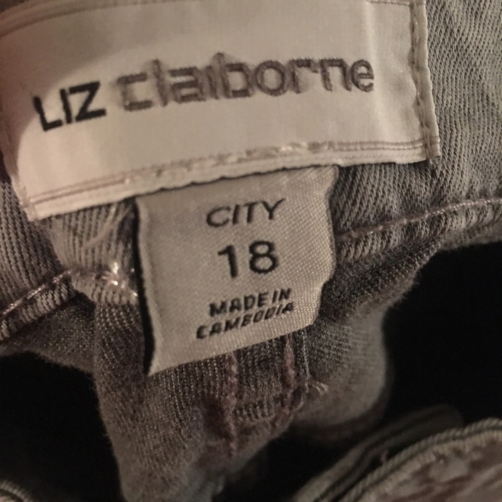 Liz Claiborne city gray jeans - Picture 5 of 6